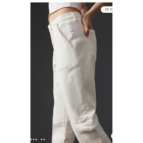 Sanctuary Brooklyn Women White High-Waisted Cargo Jogger sz 28 Pants (bin ii164) - Picture 3 of 16